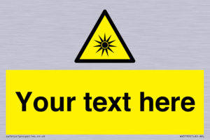 Custom Optical Radiation Sign